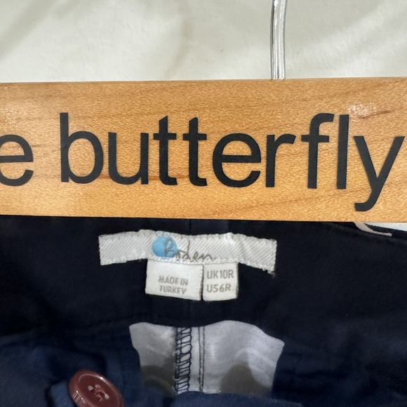 Boden Geometric Half Rainbow Navy Chino Pants Size 6 - Picture 5 of 5